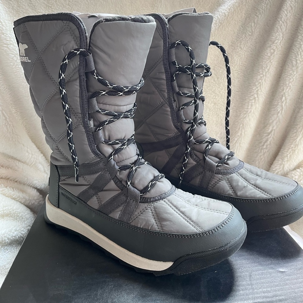 Sorel Whitney II Tall Lace Snow Boot, Quarry - Picture 2 of 6